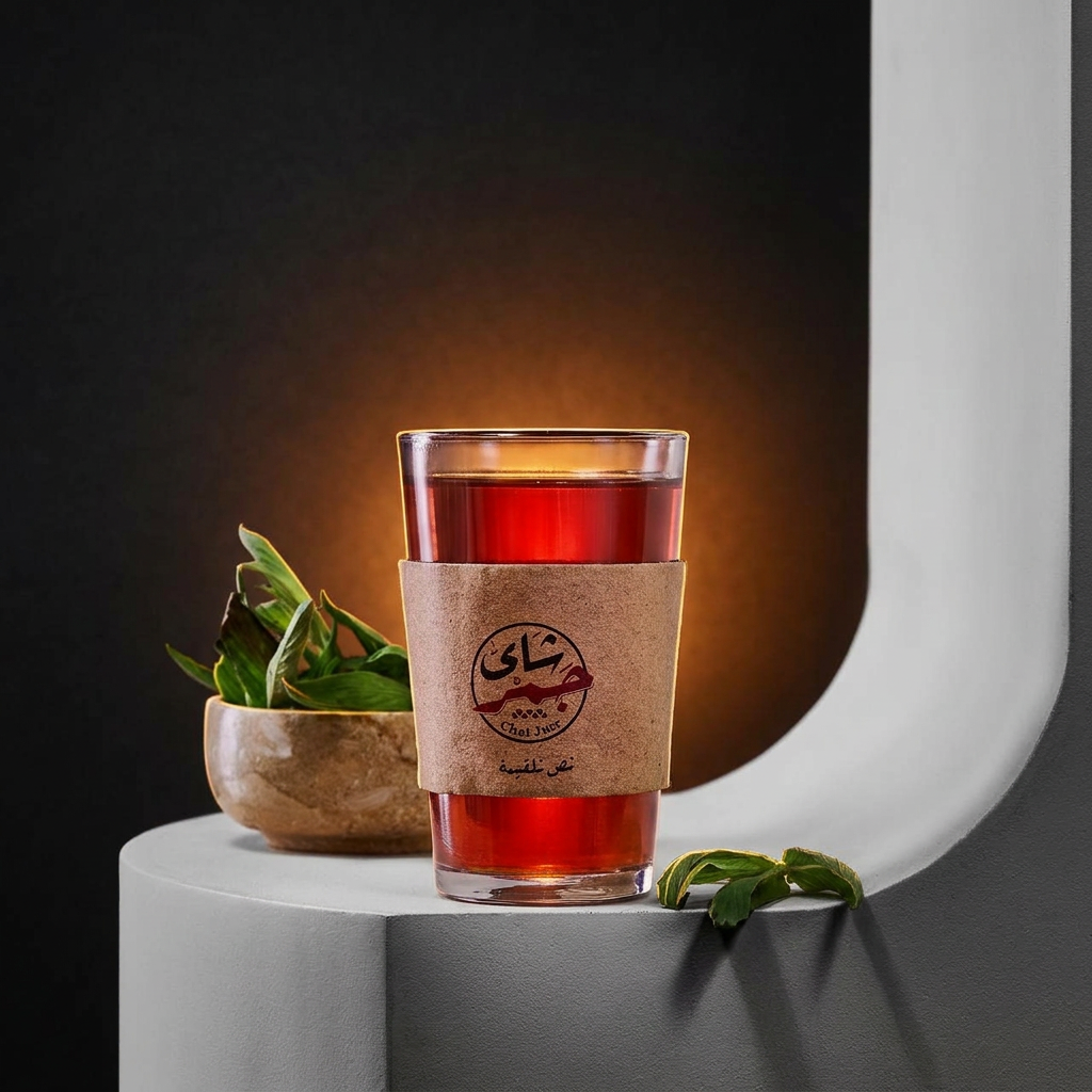 Chai Jmr red tea with fresh mint